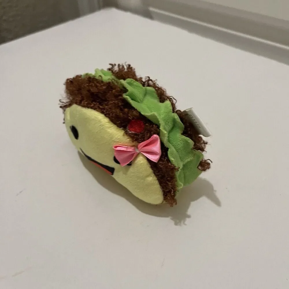 Oriental Trading Co Mrs Taco Plush Stuffed Toy Curly Hair Pink Bow Silly Gift 5
